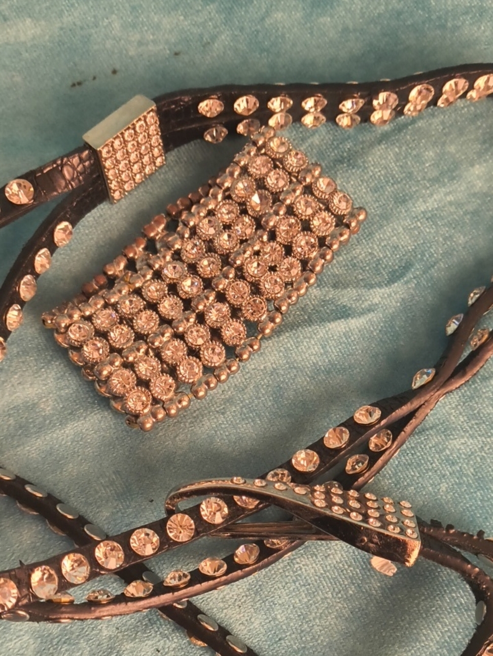 Crystal Rhinestone Sparkly Bracelet & Belt - Picture 4 of 4